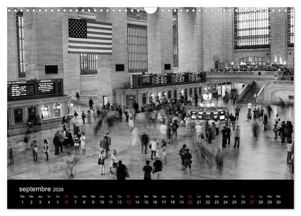 Produktbild: New York en noir et blanc (Calendrier mural 2026 DIN A3 vertical), CALVENDO calendrier mensuel