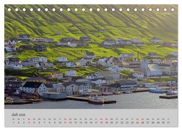 Produktbild: F&auml;r&ouml;er Inseln 2026 (Tischkalender 2026 DIN A5 quer), CALVENDO Monatskalender