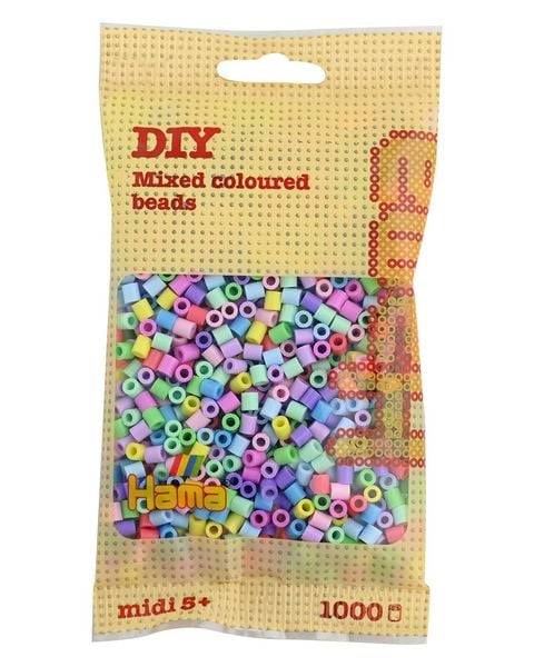 Produktbild: Hama&reg; B&uuml;gelperlen Perlen, pastell gemischt, 1.000 St&uuml;ck.