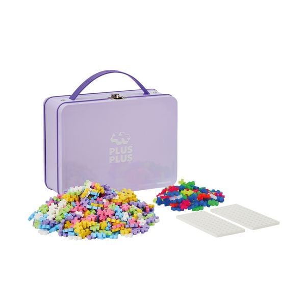 Produktbild: Plus-Plus 600 Kreativ Bausteine Pastell Metallbox