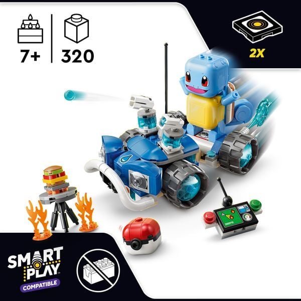 Produktbild: LEGO Pok&eacute;mon SMART Play: Trainer-Buggyabenteuer mit Schiggy kompatibles Set 72156