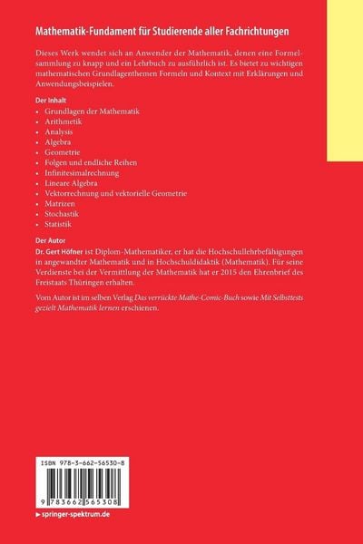 Produktbild: Mathematik-Fundament f&uuml;r Studierende aller Fachrichtungen