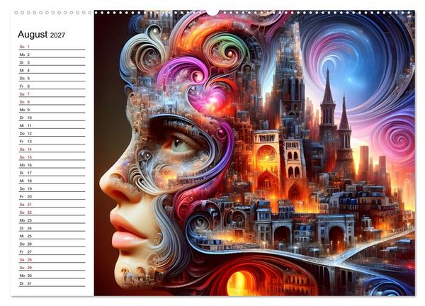 Produktbild: Metropolengesichter (hochwertiger Premium Wandkalender 2027 DIN A2 quer), Kunstdruck in Hochglanz
