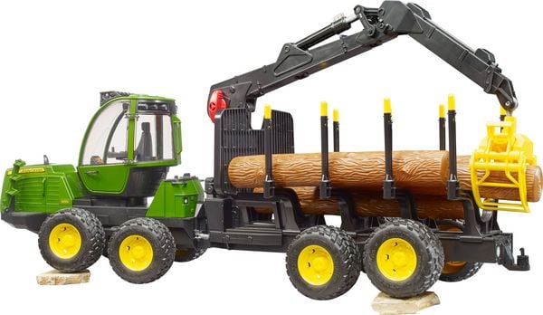 Produktbild: Bruder - John Deere 1210E - R&uuml;ckzug mit 4 Baumst&auml;mmen und Holzgreifer