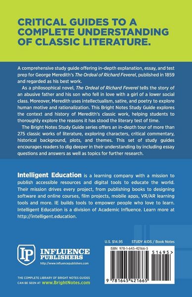Produktbild: Study Guide to The Ordeal of Richard Feverel by George Meredith