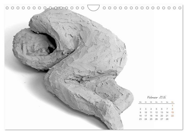 Produktbild: Gef&uuml;hle in Ton geformt - Intuitives plastisches Gestalten mit Tonerde (Wandkalender 2026 DIN A4 quer), CALVENDO Monatskalender