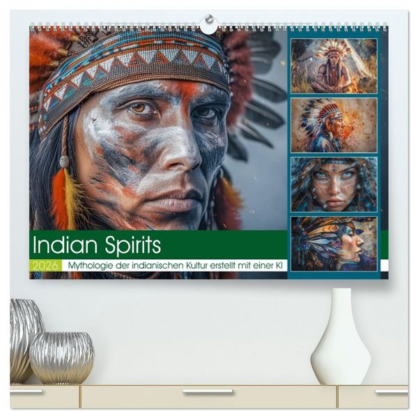 Produktbild: Indian Spirits (hochwertiger Premium Wandkalender 2026 DIN A2 quer), Kunstdruck in Hochglanz