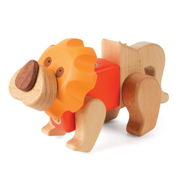 Produktbild: small foot 9835 - Kreativ-Bausatz L&ouml;we, Holz, Klick & Dreh System