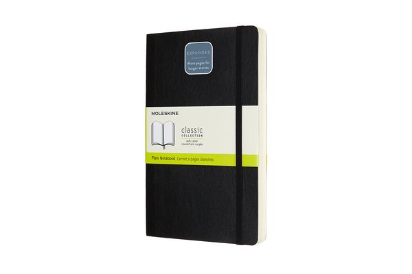 Produktbild: Moleskine Notizbuch Large/A5, Blanko, Erweiterte Seitenanzahl, Schwarz