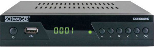 Produktbild: Schwaiger DSR500HD HD-SAT-Receiver Front-USB Anzahl Tuner: 1