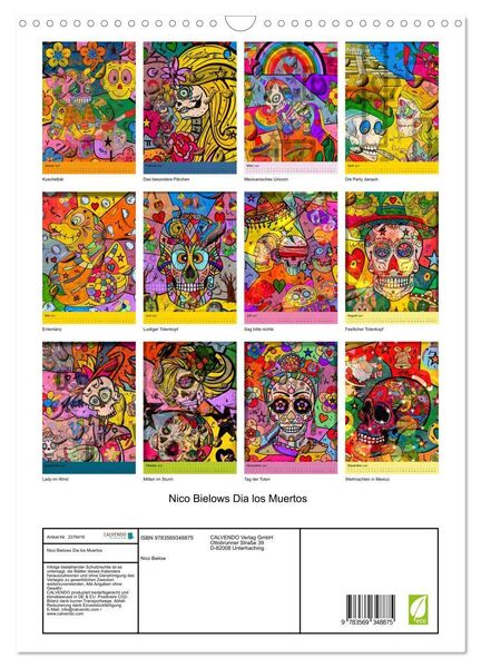Produktbild: Nico Bielows Dia los Muertos (Wandkalender 2027 DIN A3 hoch), CALVENDO Monatskalender