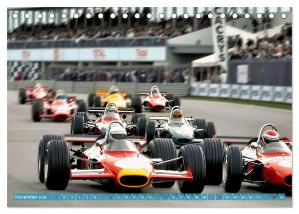 Produktbild: Formel 1 in den sechziger Jahren (Tischkalender 2026 DIN A5 quer), CALVENDO Monatskalender