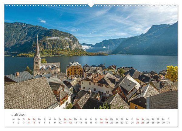 Produktbild: Hallstatt - Die Perle &Ouml;sterreichs (Wandkalender 2026 DIN A2 quer), CALVENDO Monatskalender