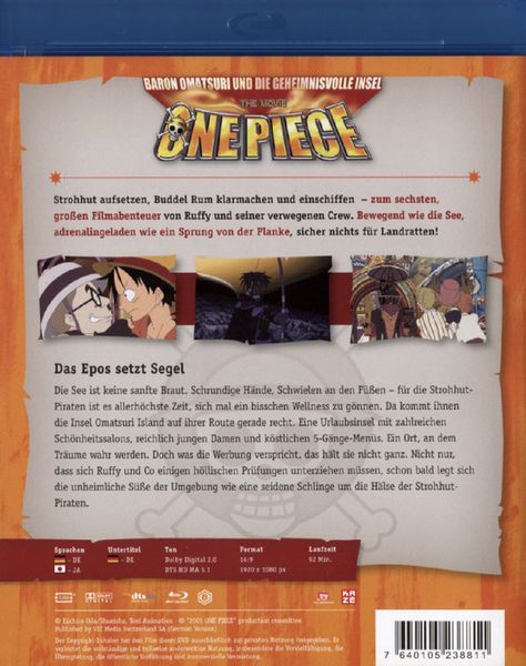 Produktbild: One Piece - 6. Film: Baron Omatsumi und die geheimnisvolle Insel