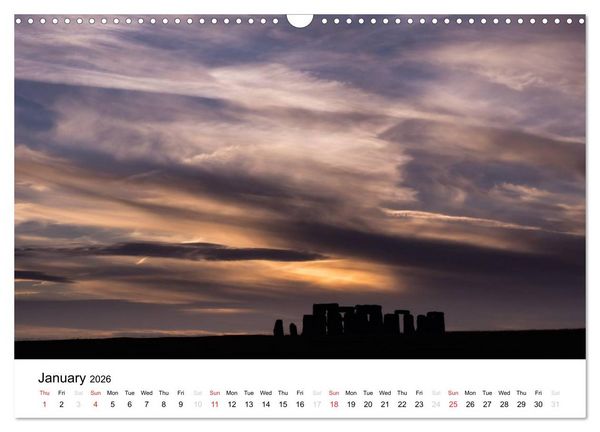 Produktbild: Stonehenge Sunsets & Salisbury Cathedral (Wall Calendar 2026 DIN A3 landscape), CALVENDO 12 Month Wall Calendar