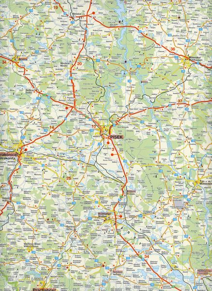 Produktbild: H&ouml;fer Stra&szlig;enkarte CS 004 Tschechien - S&uuml;dliches Egerland, B&ouml;hmerwald 1:200.000