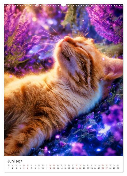Produktbild: Feuer auf vier Pfoten - Die sch&ouml;nsten roten Katzen (hochwertiger Premium Wandkalender 2027 DIN A2 hoch), Kunstdruck in Hochglanz