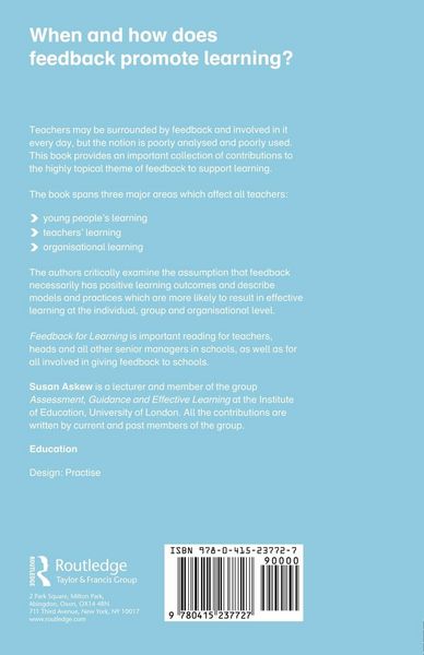 Produktbild: Feedback For Learning