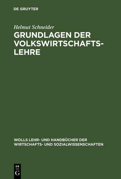 Produktbild: Grundlagen der Volkswirtschaftslehre