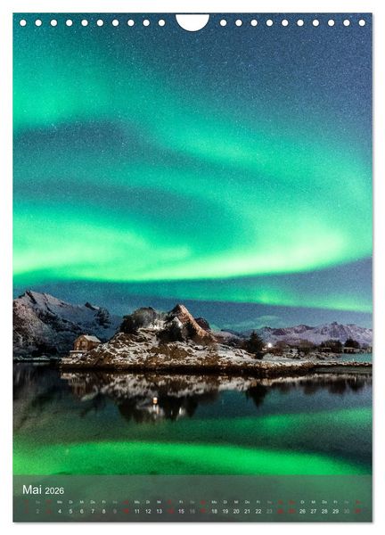 Produktbild: Aurora - Polarlicht des Nordens (Wandkalender 2026 DIN A4 hoch), CALVENDO Monatskalender
