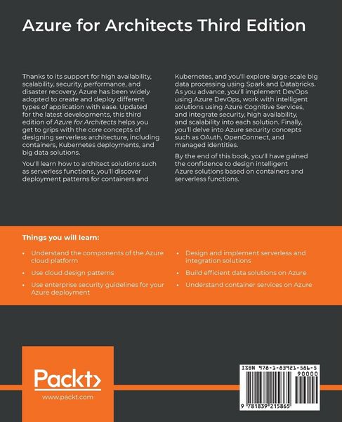 Produktbild: Azure for Architects - Third Edition