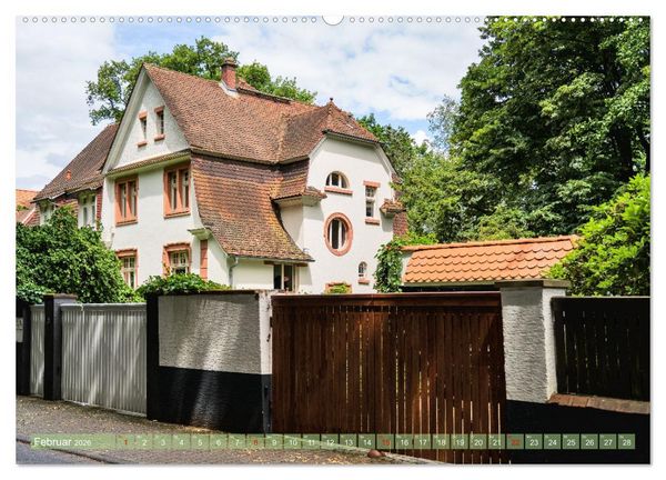 Produktbild: Die Villenkolonie in Buchschlag (hochwertiger Premium Wandkalender 2026 DIN A2 quer), Kunstdruck in Hochglanz