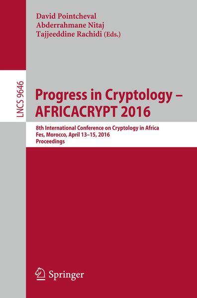 Produktbild: Progress in Cryptology &ndash; AFRICACRYPT 2016