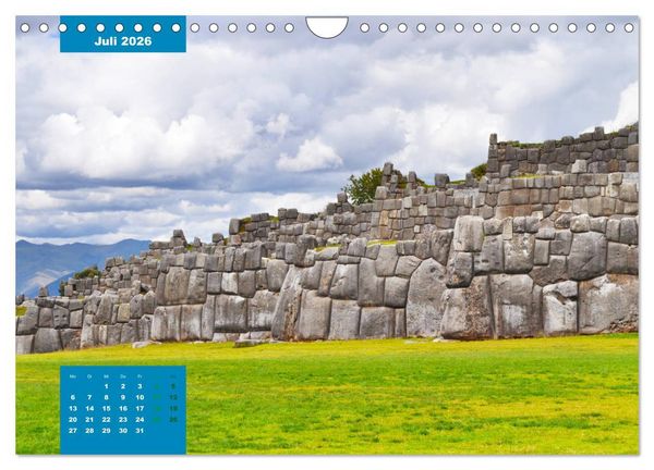 Produktbild: Erlebe mit mir das unverwechselbare Peru (Wandkalender 2026 DIN A4 quer), CALVENDO Monatskalender
