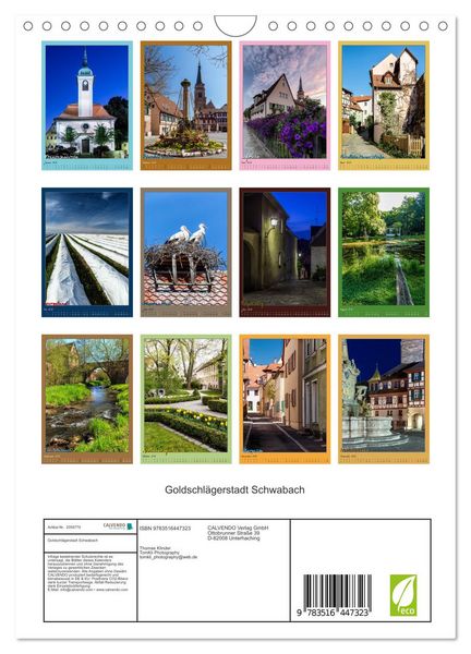 Produktbild: Goldschl&auml;gerstadt Schwabach (Wandkalender 2026 DIN A4 hoch), CALVENDO Monatskalender