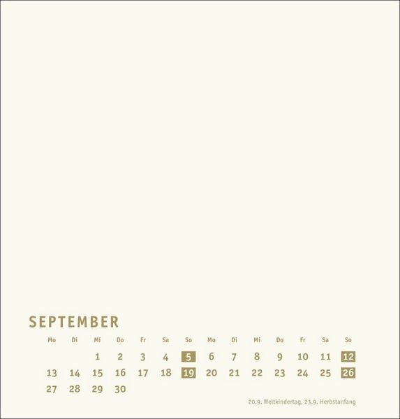 Produktbild: Premium-Bastelkalender gold mittel 2027