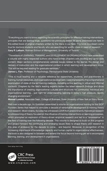 Produktbild: Learning, Training, and Development in Organizations
