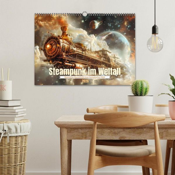 Produktbild: Steampunk im Weltall (Wandkalender 2026 DIN A3 quer), CALVENDO Monatskalender