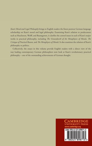 Produktbild: Kant's Moral and Legal Philosophy