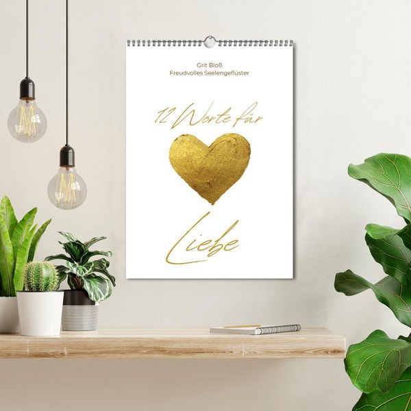 Produktbild: 12 Worte f&uuml;r Liebe (Wandkalender 2026 DIN A3 hoch), CALVENDO Monatskalender