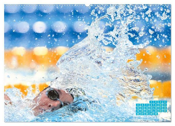 Produktbild: Schwimmen: Sport auf blauen Bahnen (hochwertiger Premium Wandkalender 2027 DIN A2 quer), Kunstdruck in Hochglanz