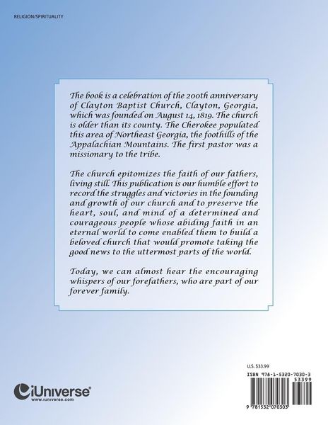 Produktbild: Celebration of the 200Th Anniversary of Clayton Baptist Church, Clayton, Georgia