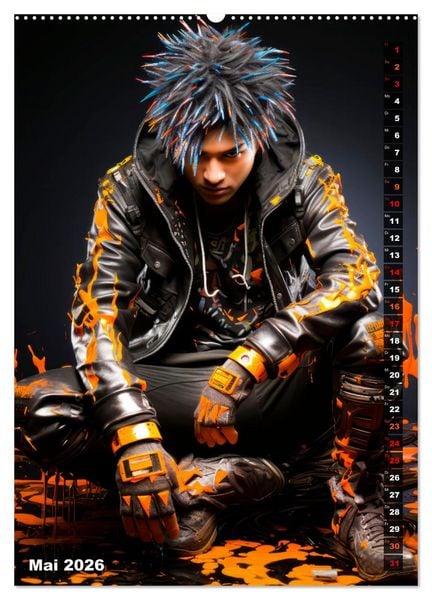 Produktbild: CYBERPUNK Urcoole Typen (Wandkalender 2026 DIN A2 hoch), CALVENDO Monatskalender