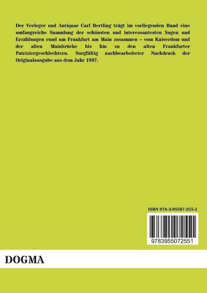 Produktbild: Frankfurter Sagen- und Geschichtenbuch
