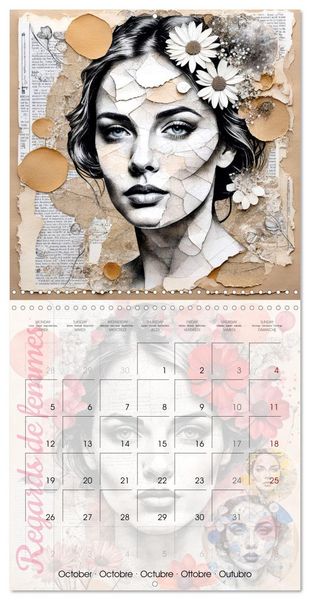 Produktbild: Regards de femmes (Calendrier mural carr&eacute; 2026 30x30 cm) Calendrier double avec une page pour vos prises de notes