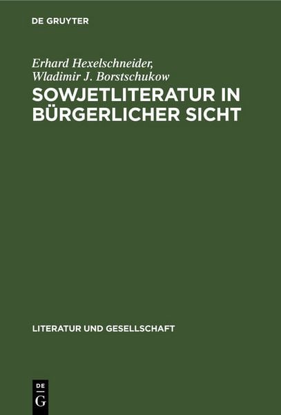 Produktbild: Sowjetliteratur in b&uuml;rgerlicher Sicht