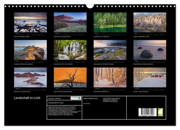 Produktbild: Landschaft im Licht (Wandkalender 2027 DIN A3 quer), CALVENDO Monatskalender