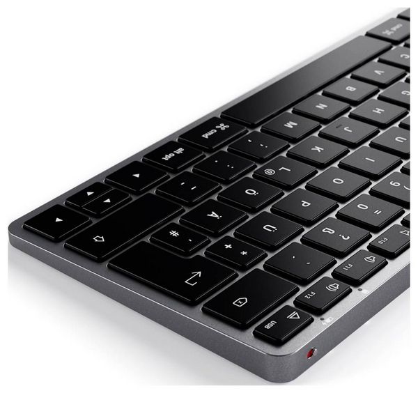 Produktbild: Satechi Slim X1 Mini Bluetooth&reg; Tastatur Deutsch, QWERTZ Anthrazit Multimediatasten, Beleuchtet