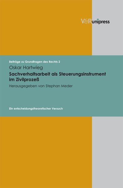 Produktbild: Sachverhaltsarbeit als Steuerungsinstrument im Zivilproze&szlig;