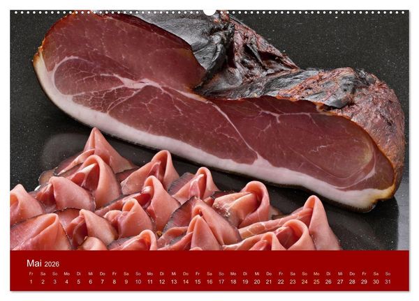Produktbild: Schinken und Wurst (hochwertiger Premium Wandkalender 2026 DIN A2 quer), Kunstdruck in Hochglanz