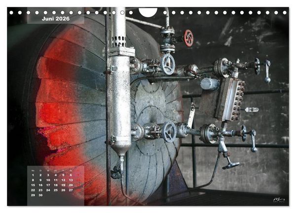 Produktbild: AUSSER BETRIEB - Industriekultur mit PopArt-Einfl&uuml;ssen (Wandkalender 2026 DIN A4 quer), CALVENDO Monatskalender
