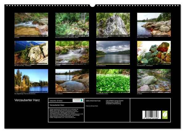 Produktbild: Verzauberter Harz (hochwertiger Premium Wandkalender 2026 DIN A2 quer), Kunstdruck in Hochglanz