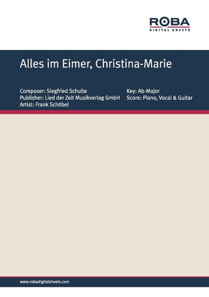 Produktbild: Alles im Eimer, Christina-Marie