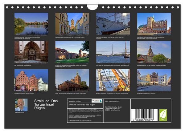 Produktbild: Stralsund. Das Tor zur Insel R&uuml;gen (Wandkalender 2026 DIN A4 quer), CALVENDO Monatskalender