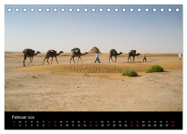 Produktbild: Sahara W&uuml;stentrekking (Tischkalender 2026 DIN A5 quer), CALVENDO Monatskalender