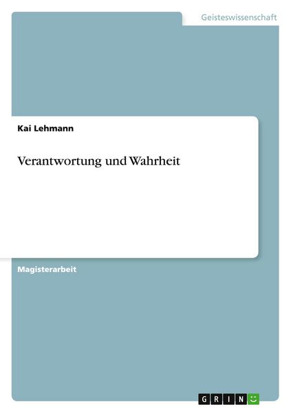 Produktbild: Verantwortung und Wahrheit